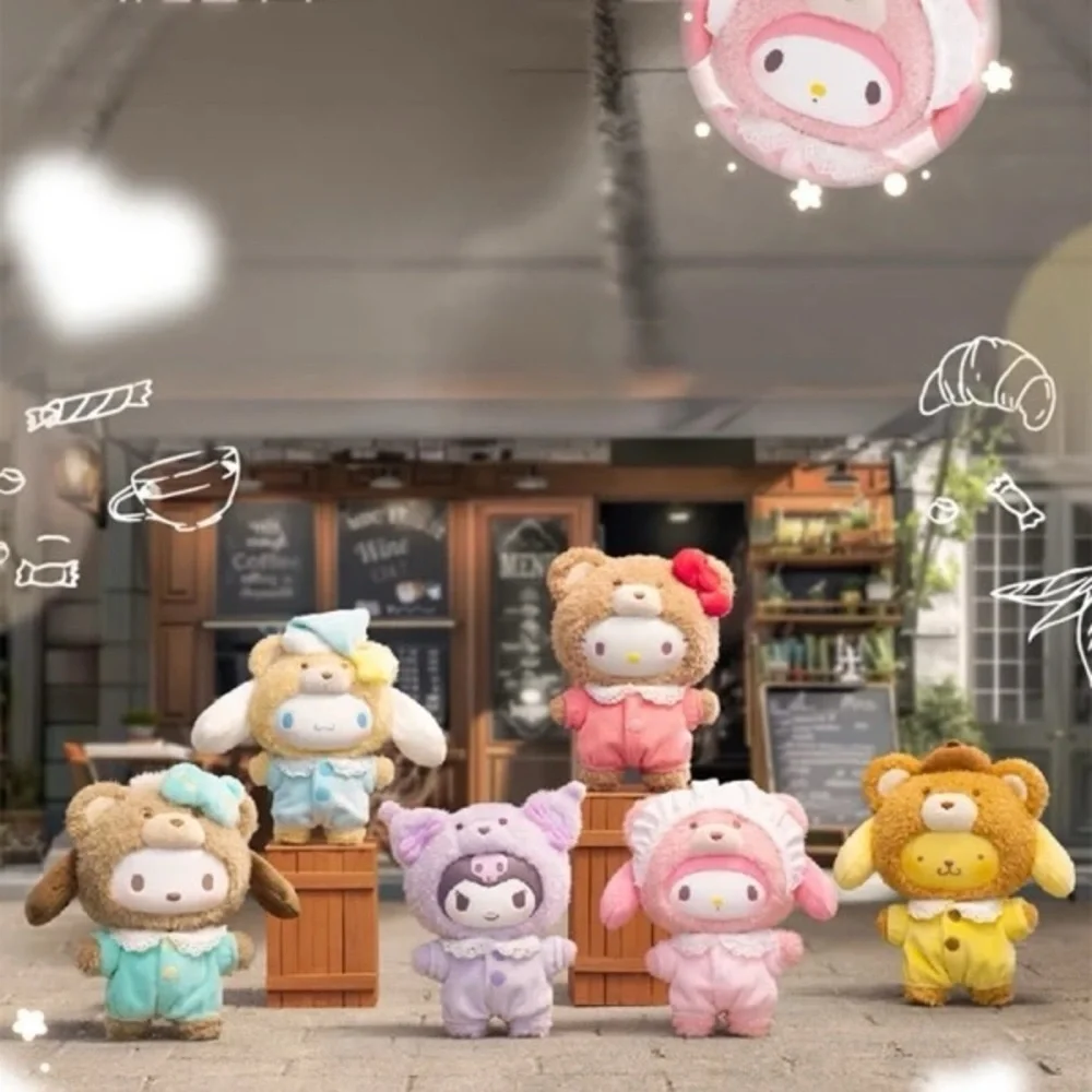 Sanrio Family Latte Vinyl Plush Blind Box Pendant Bag Charm.